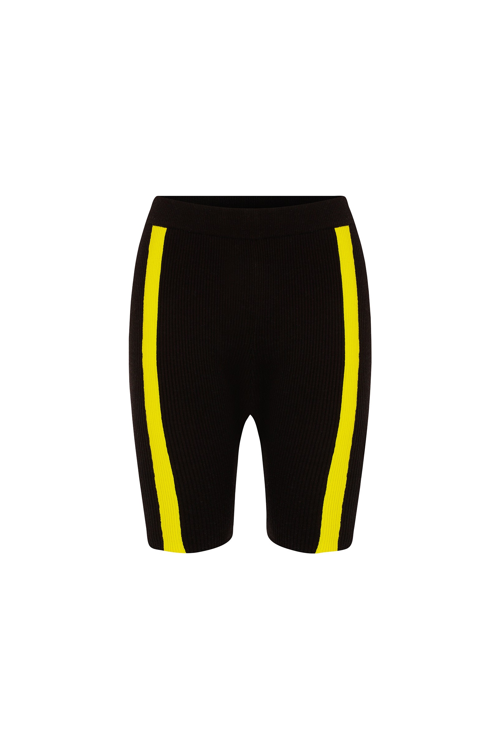 Sue Yellow Knitted Biker Shorts 4