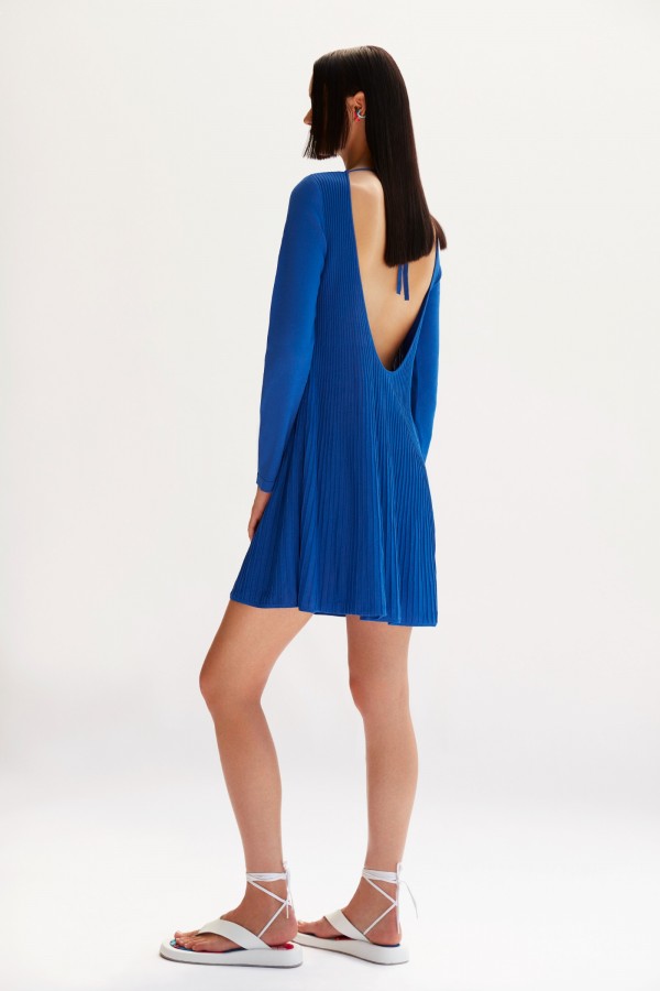 Lola Blue Knitted Dress image first