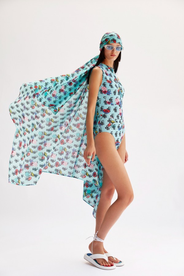 Larina Monogram Print Swimsuit HOVER