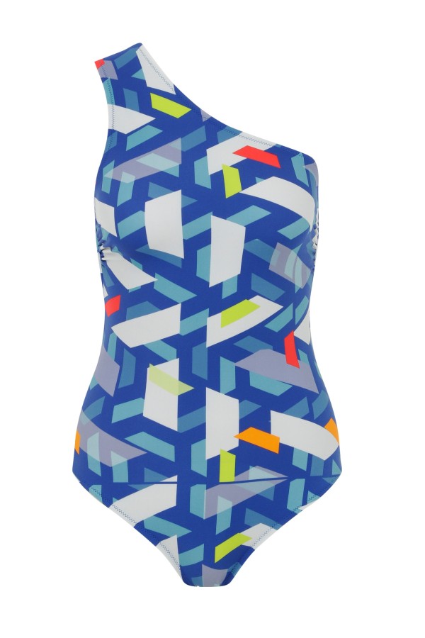 Stacy Blue Graphic Swimsuit TN